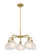 Downtown Urban Five Light Chandelier in Brushed Brass (405|516-5CR-BB-G411)