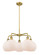 Ballston Five Light Chandelier in Brushed Brass (405|516-5CR-BB-G121-8)