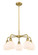 Ballston Five Light Chandelier in Brushed Brass (405|516-5CR-BB-G121-6)