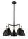 Ballston Five Light Chandelier in Black Antique Brass (405|516-5CR-BAB-MBD-75-BK)