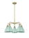 Downtown Urban Five Light Chandelier in Antique Brass (405|516-5CR-AB-MBD-75-SF)