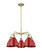 Downtown Urban Five Light Chandelier in Antique Brass (405|516-5CR-AB-MBD-75-RD)