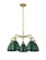 Ballston Five Light Chandelier in Antique Brass (405|516-5CR-AB-MBD-75-GR)