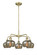 Downtown Urban Five Light Chandelier in Antique Brass (405|516-5CR-AB-G96)
