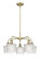 Ballston Five Light Chandelier in Antique Brass (405|516-5CR-AB-G402)
