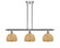 Ballston Three Light Island Pendant in Polished Chrome (405|516-3I-PC-RBD-8-NAT)