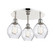 Ballston Three Light Semi-Flush Mount in Polished Nickel (405|516-3C-PN-G362)