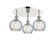 Ballston Three Light Semi-Flush Mount in Polished Nickel (405|516-3C-PN-G1215-6)