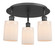 Ballston Three Light Semi-Flush Mount in Matte Black (405|516-3C-BK-G341)