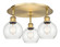 Ballston Three Light Semi-Flush Mount in Brushed Brass (405|516-3C-BB-G124-6)