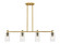 Downtown Urban Four Light Island Pendant in Brushed Brass (405|434-4I-BB-G434-7SDY)