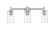 Downtown Urban Three Light Bath Vanity in Satin Nickel (405|434-3W-SN-G434-7CL)