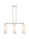 Downtown Urban LED Island Pendant in Polished Nickel (405|434-3I-PN-G434-12WH)