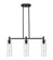 Downtown Urban LED Island Pendant in Matte Black (405|434-3I-BK-G434-12SDY)