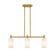 Downtown Urban LED Island Pendant in Brushed Brass (405|434-3I-BB-G434-7WH)