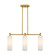 Downtown Urban LED Island Pendant in Brushed Brass (405|434-3I-BB-G434-12WH)