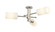 Downtown Urban Three Light Semi-Flush Mount in Polished Nickel (405|434-3F-PN-G434-7WH)