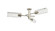 Downtown Urban Three Light Semi-Flush Mount in Polished Nickel (405|434-3F-PN-G434-12SDY)