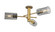 Downtown Urban Three Light Semi-Flush Mount in Brushed Brass (405|434-3F-BB-G434-7SM)
