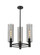 Downtown Urban Three Light Pendant in Matte Black (405|434-3CR-BK-G434-12SM)