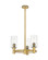 Downtown Urban Three Light Pendant in Brushed Brass (405|434-3CR-BB-G434-7CL)