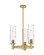 Downtown Urban Three Light Pendant in Brushed Brass (405|434-3CR-BB-G434-12DE)