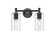 Downtown Urban Two Light Bath Vanity in Matte Black (405|434-2W-BK-G434-7CL)