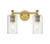 Downtown Urban LED Bath Vanity in Brushed Brass (405|434-2W-BB-G434-7SDY)