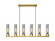 Downtown Urban Six Light Linear Pendant in Brushed Brass (405|429-6I-BB-G429-11SM)