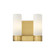 Downtown Urban Two Light Bath Vanity in Brushed Brass (405|429-2W-BB-G429-8WH)