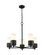 Downtown Urban Five Light Chandelier in Matte Black (405|428-5CR-BK-G428-7WH)