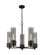 Downtown Urban Five Light Chandelier in Matte Black (405|428-5CR-BK-G428-12SM)