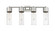 Downtown Urban Four Light Bath Vanity in Satin Nickel (405|428-4W-SN-G428-12CL)