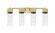 Downtown Urban Four Light Bath Vanity in Brushed Brass (405|428-4W-BB-G428-12SDY)