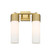 Downtown Urban Two Light Bath Vanity in Brushed Brass (405|428-2W-BB-G428-12WH)