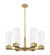 Downtown Urban LED Chandelier in Brushed Brass (405|427-6CR-BB-G427-14CL)