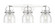 Downtown Urban Three Light Bath Vanity in Polished Chrome (405|423-3W-PC-G412-6CL)