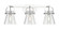 Downtown Urban Three Light Bath Vanity in Polished Chrome (405|423-3W-PC-G411-6CL)