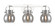 Downtown Urban Three Light Bath Vanity in Polished Chrome (405|423-3W-PC-G410-6SM)
