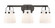 Downtown Urban Three Light Bath Vanity in Matte Black (405|423-3W-BK-G412-6WH)
