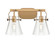 Downtown Urban Two Light Bath Vanity in Brushed Brass (405|423-2W-BB-G411-6CL)
