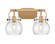 Downtown Urban Two Light Bath Vanity in Brushed Brass (405|423-2W-BB-G410-6CL)