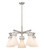 Downtown Urban Five Light Chandelier in Satin Nickel (405|411-5CR-SN-G411-7WH)