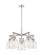 Downtown Urban Five Light Chandelier in Polished Nickel (405|411-5CR-PN-G412-7SDY)