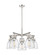Downtown Urban Five Light Chandelier in Polished Nickel (405|411-5CR-PN-G412-7CL)