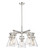 Downtown Urban Five Light Chandelier in Polished Nickel (405|411-5CR-PN-G411-7CL)