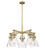 Downtown Urban Five Light Chandelier in Brushed Brass (405|411-5CR-BB-G411-7CL)