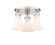 Downtown Urban Three Light Semi-Flush Mount in Satin Nickel (405|411-3F-SN-G411-7WH)