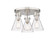Downtown Urban Three Light Semi-Flush Mount in Satin Nickel (405|411-3F-SN-G411-7SDY)