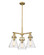 Downtown Urban Three Light Pendant in Brushed Brass (405|411-3CR-BB-G411-7CL)